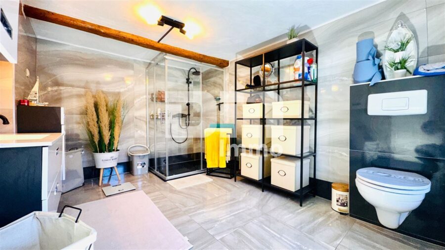 Umfangreich saniertes Fachwerkhaus mit 2 Terrassen, PV-Anlage und Nebengebäude - EG Badezimmer / Dusche